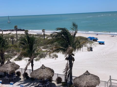 Beach nearby, sun loungers