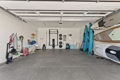 2 Kayaks, 2 Paddleboards, 1 Youth Paddleboard, Exercise Equipment