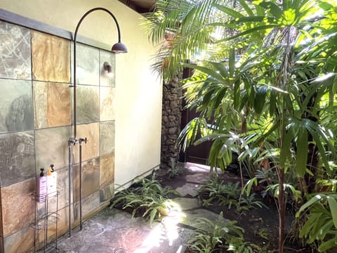 Outdoor shower off of master suite.
