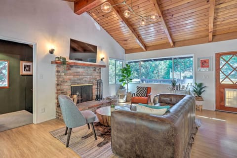 Crestline Vacation Rental Cabin | 3BR | 1.5BA | Interior Stairs