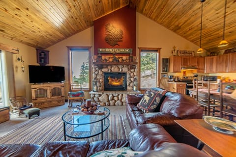 The Great Room has an open concept, with the fireplace as the center piece.