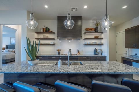 Seating for up to 5 at the island bar