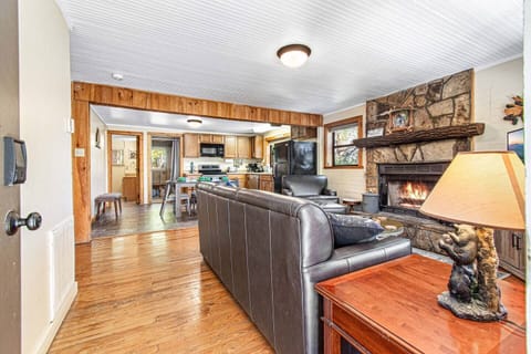 Living room looking into the kitchen