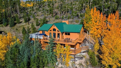 This gorgeous home sits on a hill with amazing views!  