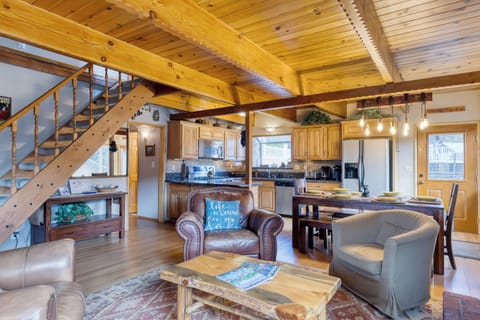 The main living area features an open floor plan.