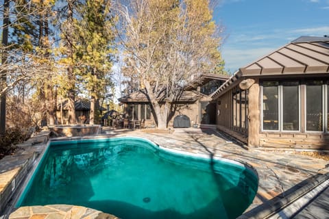 Heavenly Valley comes with a beautiful private pool and outdoor patio.