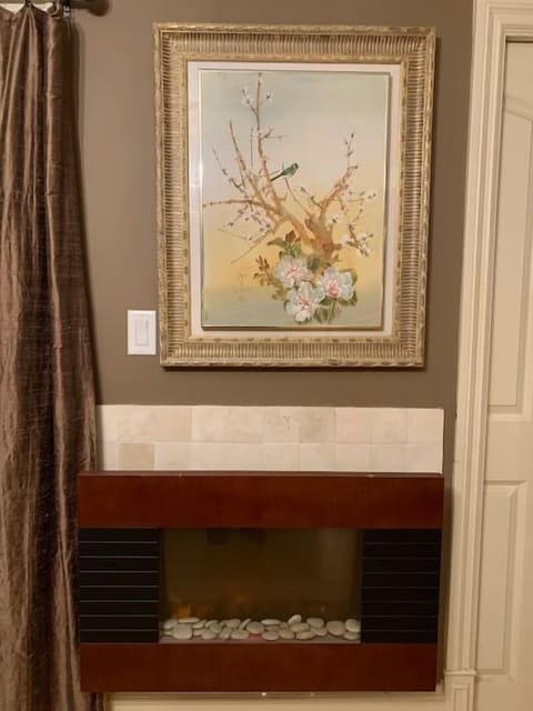 Fireplace in lower master bedroom