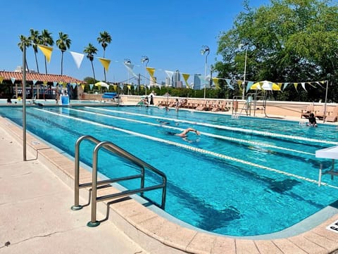 Outdoor pool, a heated pool