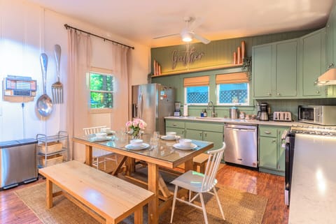 The kitchen is fully equipped for making great meals.