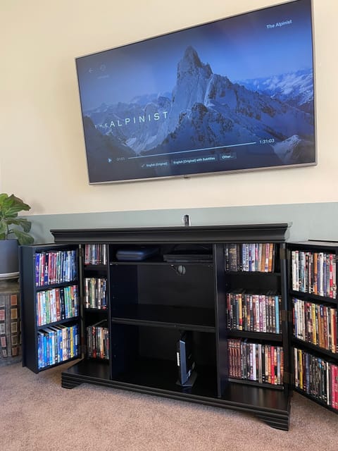 3rd floor: Smart TV and wide array of DVD movies for kids and adults.