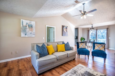 Comfortable seating in the open plan living room.