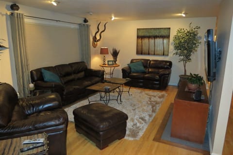 Living Room to relax in comfy leather furniture
