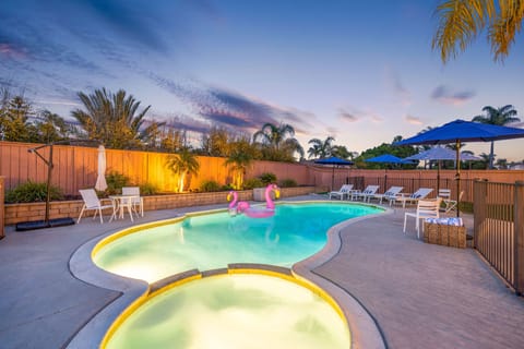 Outdoor pool, a heated pool