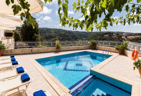 Sophisticated pool surroundings offering a sense of tranquility.