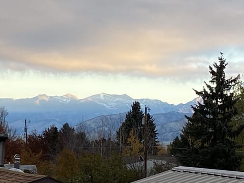 View of the Bridger Mountains from our deck