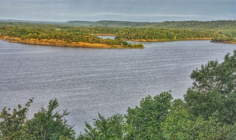 The lake is beautiful from 200ft in the air!