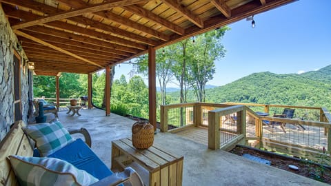 From the 1st floor porch, you can walk to the deck with security gates