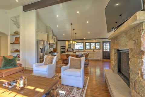 View of kitchen from living room