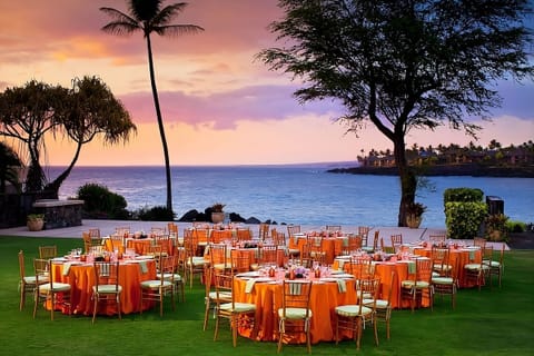 Outdoor banquet area