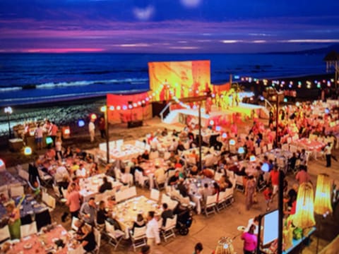 Outdoor banquet area