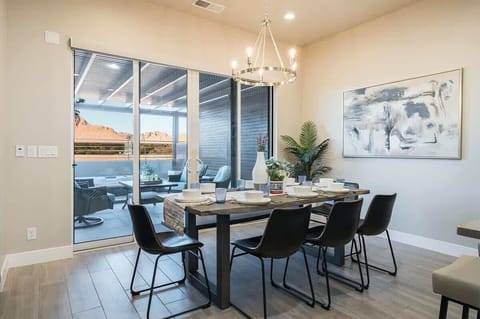Dining table seats 8 with amazing views