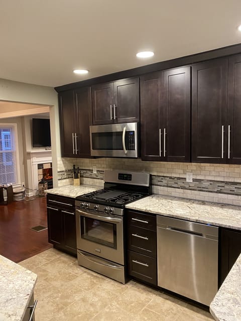 Kitchen featuring gas cooktop