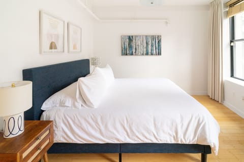 1 bedroom, memory foam beds, blackout drapes, iron/ironing board