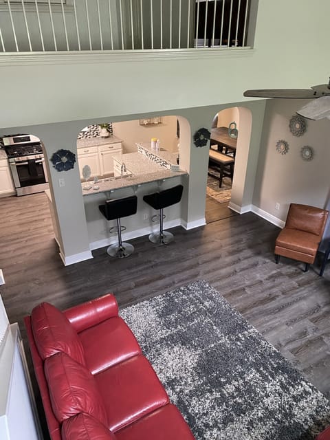 View of spacious living room 