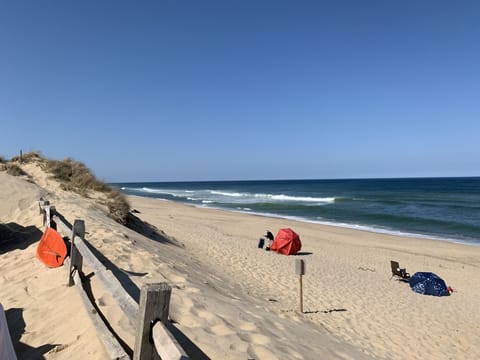 Beach nearby, sun loungers