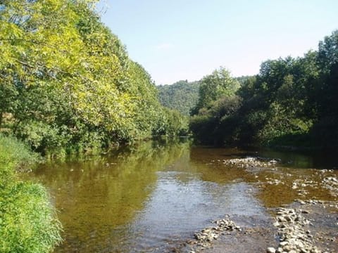 The Viaur river situated in the valley below our property