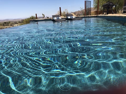 An infinity pool, a heated pool