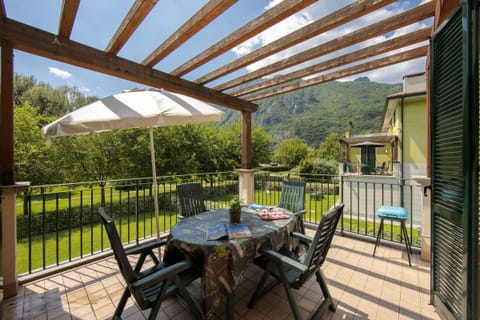 Terrace with partial lake view