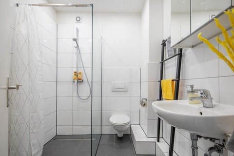 Bathroom with a walk in shower
