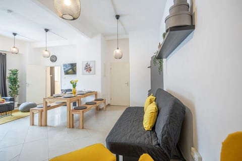 Living room with dining area