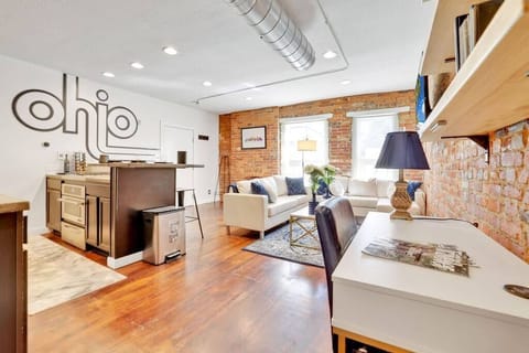 Guests rave about the spacious living area of this Short North Luxury Suite - now it's your turn!