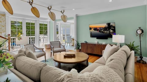 The exquisite living room in the main house...