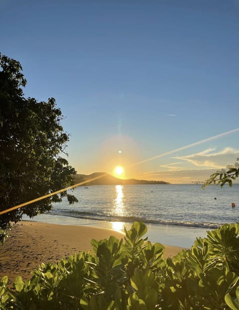 Beach nearby, sun loungers, beach towels