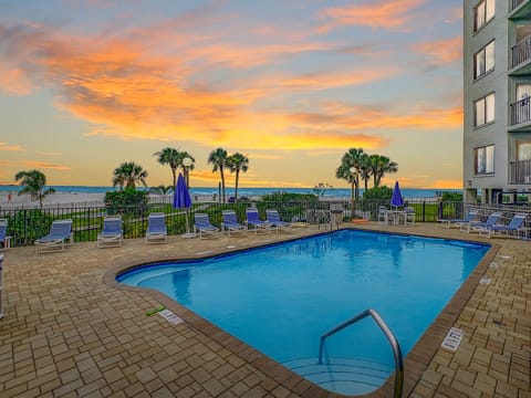 A heated pool