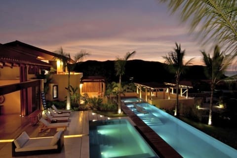 An infinity pool, a heated pool