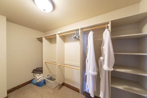 walk-in closet with shelving