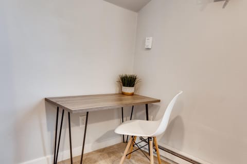 Desk upstairs that are great for long term stays that need work done!