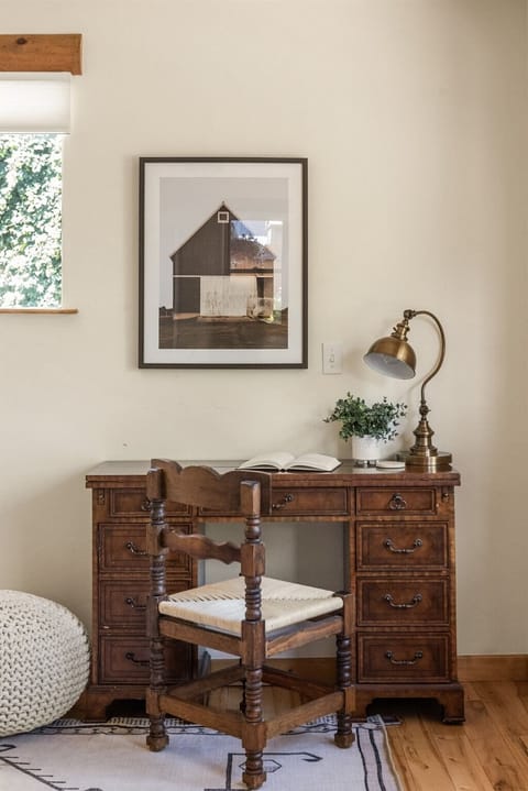 Antique touches throughout the home.