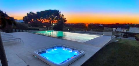 An infinity pool, a heated pool