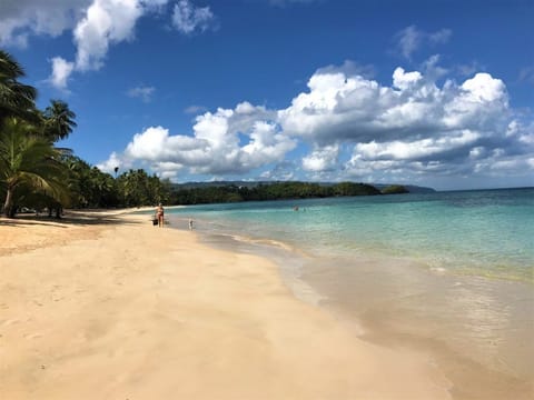 Beach nearby, sun loungers