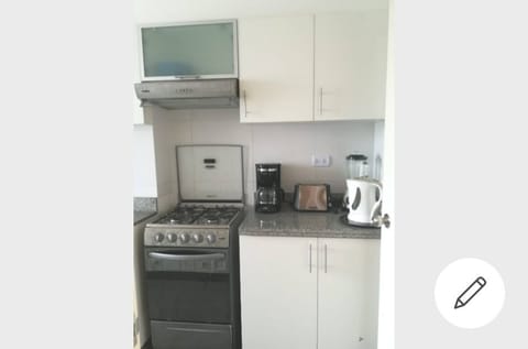 Fridge, microwave, oven, coffee/tea maker