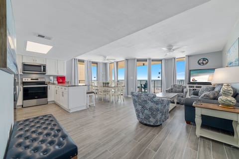 Living room and kitchen