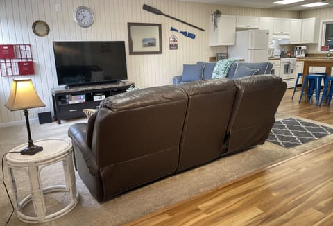 Premium sound system in the living room and a big TV...