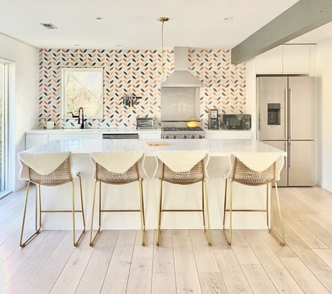 Kitchen with counter stool for easy entertaining