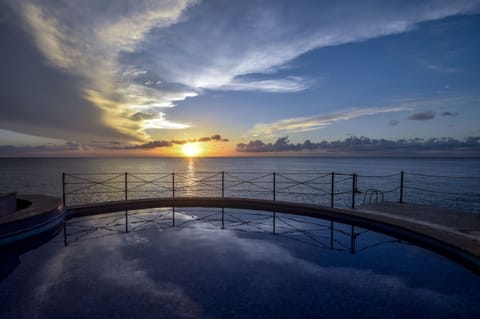 An infinity pool, a heated pool