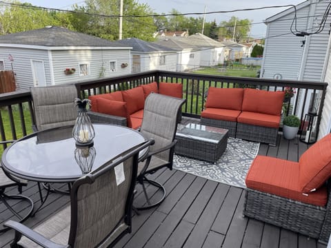 Enjoy the backyard during the spring and summer.